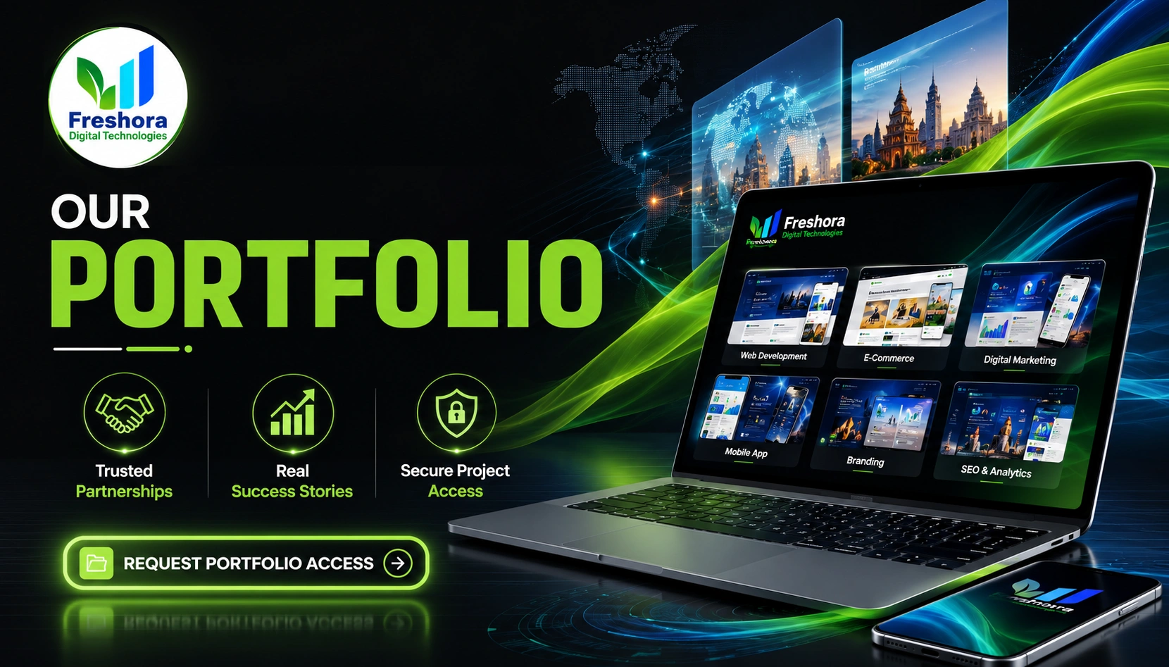 Freshora Digital Technologies portfolio showcase