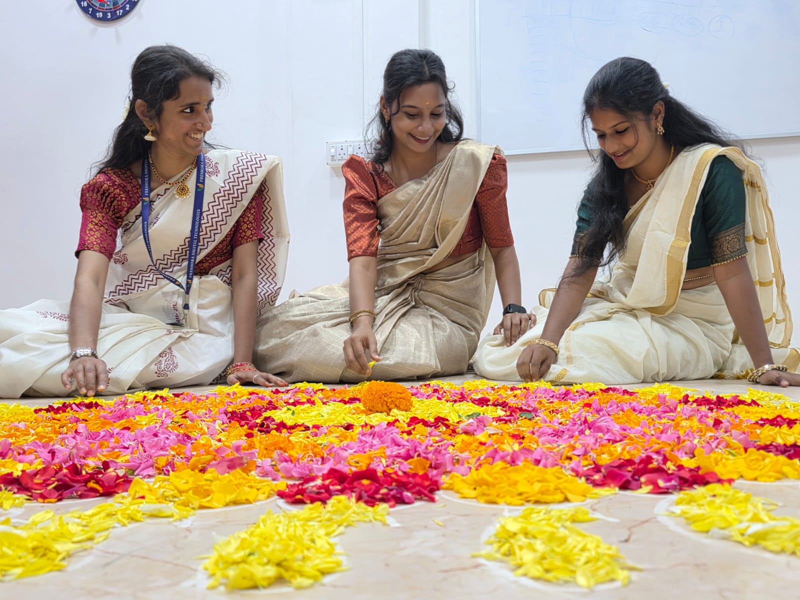 Creating the Pookalam
